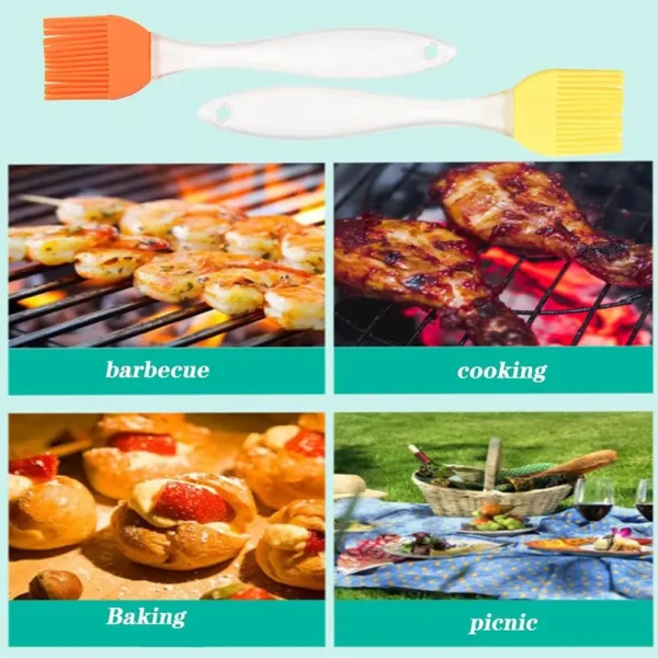 5PCS Silicone Barbeque Brush Cooking BBQ Heat Resistant Oil Brushes Kitchen Supplies Bar Cake Baking Tools Utensil Supplies - Image 6