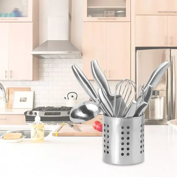 Drainer Organizer Spoon Holder Holes Cutlery 10x12.5cm Ventilation Kitchen Utensil Home Stainless Steel Chopsticks - Image 6