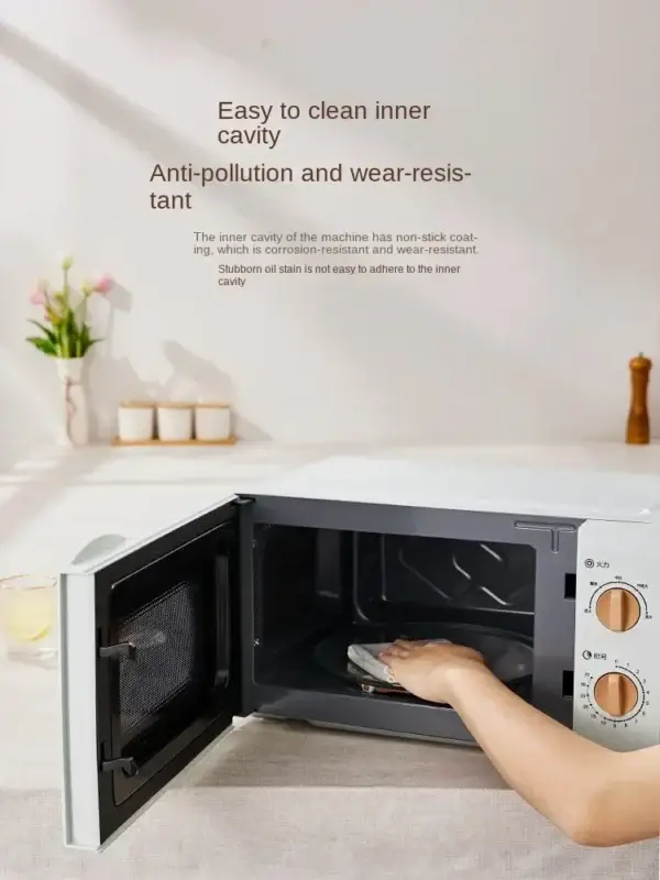 20-25L Microwave Oven with Fast Heating & Intelligent Functions – Multifunctional Rotary Plate, 220V, Light Green Color - Image 4