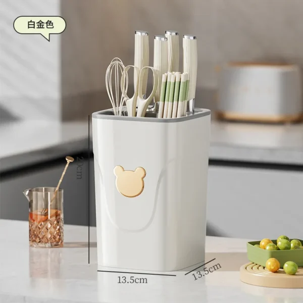 Kitchen knife holder multifunctional storage rack desktop dehydration knife holder chopstick holder storage rack scissor holder - Image 5