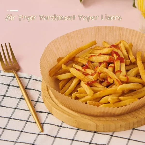 Air Fryer Disposable Paper Liner Non-Stick Parchment Liners Pan Pad Baking Mat Filter For AirFryer Microwave Oven Oil-proof Tray - Image 3