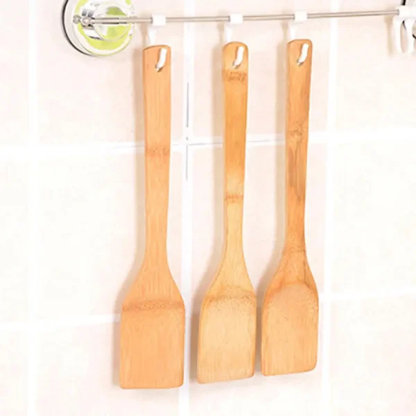 1 Pcs Bamboo Wooden Kitchen Tools Utensils Cooking Non-Stick Spatula Spoon New Wave Mini Wood for Spoon Flatware Kitchen Tool - Image 5