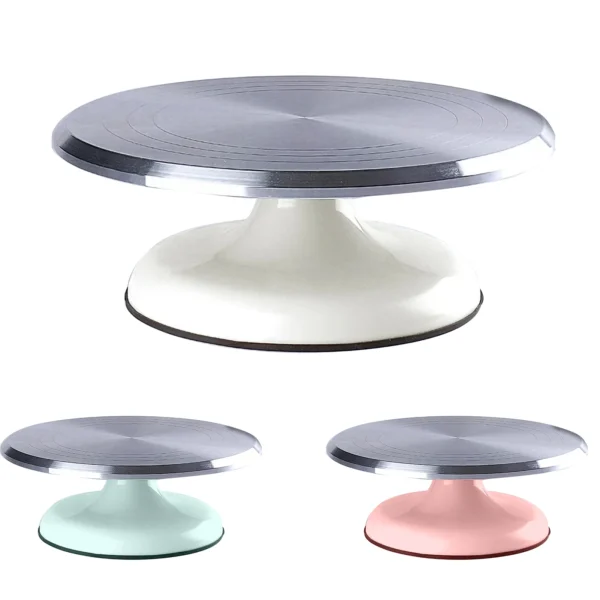 Aluminum Alloy Cake Turntable | 10-Inch & 12-Inch Decorating Turntable for Baking and DIY Cake Design