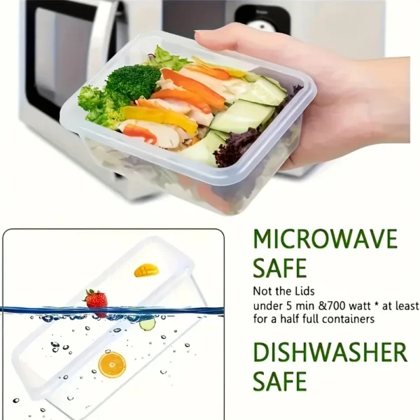 12 Sets Covered Fresh-Keeping Box | Leak-Proof Food Storage Containers | Food-Grade Plastic Kitchen Storage | Durable & Practical - Image 6