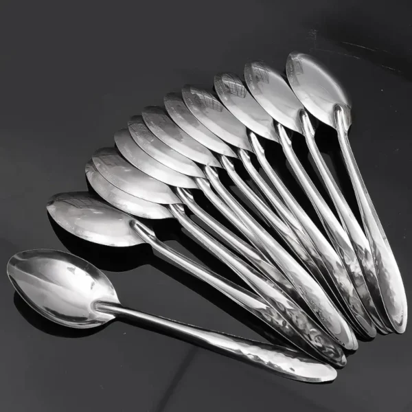 Stainless Steel Spoon Dessert Watermelon Scoops Milk Coffee Teaspoon Long Handle Soup Spoon Kitchen Tableware Utensils Wholesale - Image 5