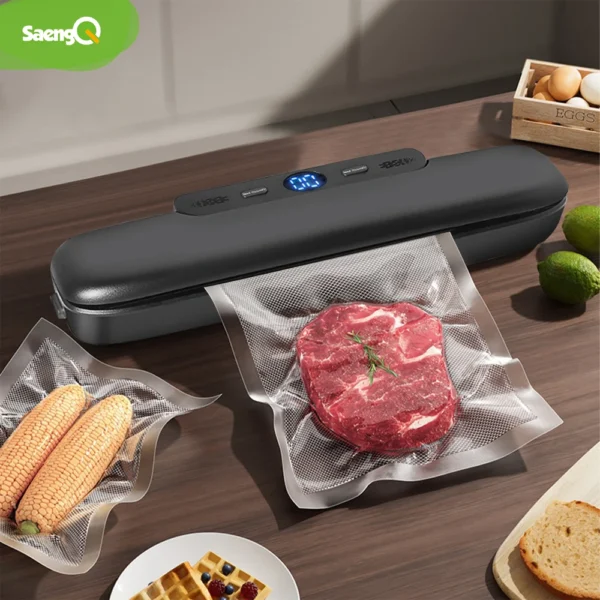 Electric Vacuum Food Sealer Machine – Includes 10 Free Vacuum Bags – Household Food Sealing Appliance (30cm Sealing Length)