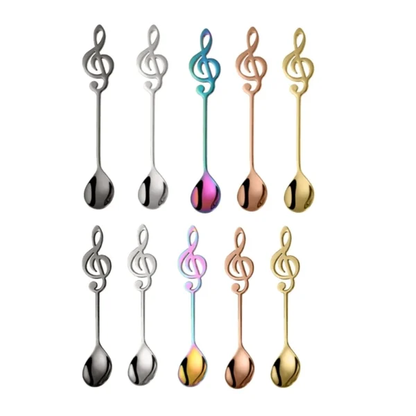 Elegant Tea Spoon Kitchen Utensil Creative Special Gift Tableware Coffee Spoon Musical Notes Spoons Small Stirring Spoon