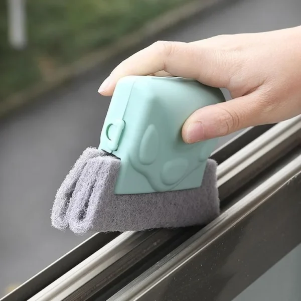 Window Groove Cleaning Brush – PP + Scouring Pad for Household & Kitchen Cleaning