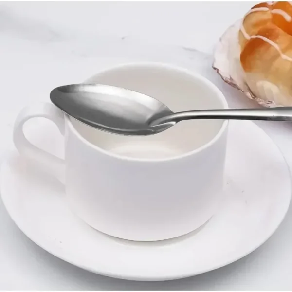 Stainless Steel Spoon Dessert Watermelon Scoops Milk Coffee Teaspoon Long Handle Soup Spoon Kitchen Tableware Utensils Wholesale - Image 4