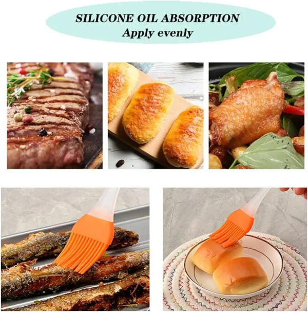 5PCS Silicone Barbeque Brush Cooking BBQ Heat Resistant Oil Brushes Kitchen Supplies Bar Cake Baking Tools Utensil Supplies - Image 5