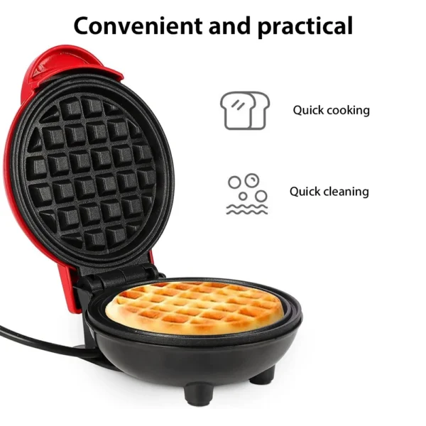 350W Mini Electric Waffle Maker – Non-Stick Pancake, Bubble Egg, and Cake Machine for Quick Breakfast Treats - Image 6