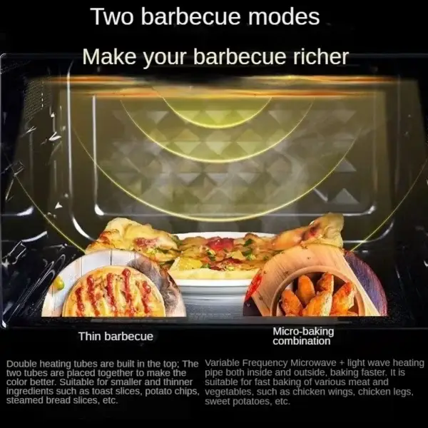 20L Inverter Microwave Oven with Dual Mode Grill, Intelligent Sterilization, Self-Setting Programs & Child Lock – Stainless Steel - Image 4